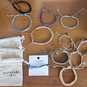 Lot of puravida bracelets,  anklet ring